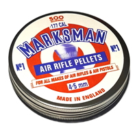 .177 Pellets 8.0 grains Marksman Round Head Tin 500